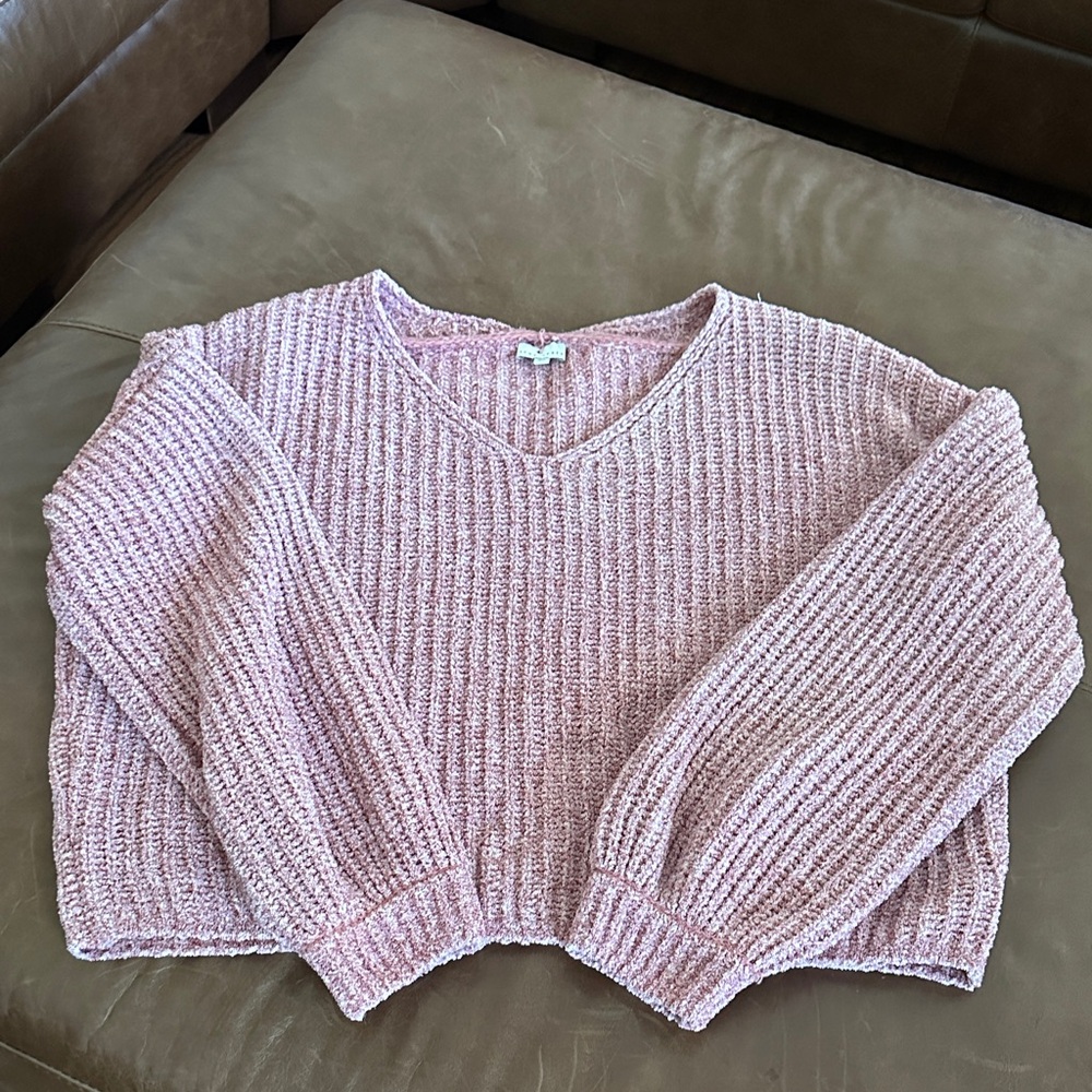 True Craft Soft Pink V-Neck Sweater